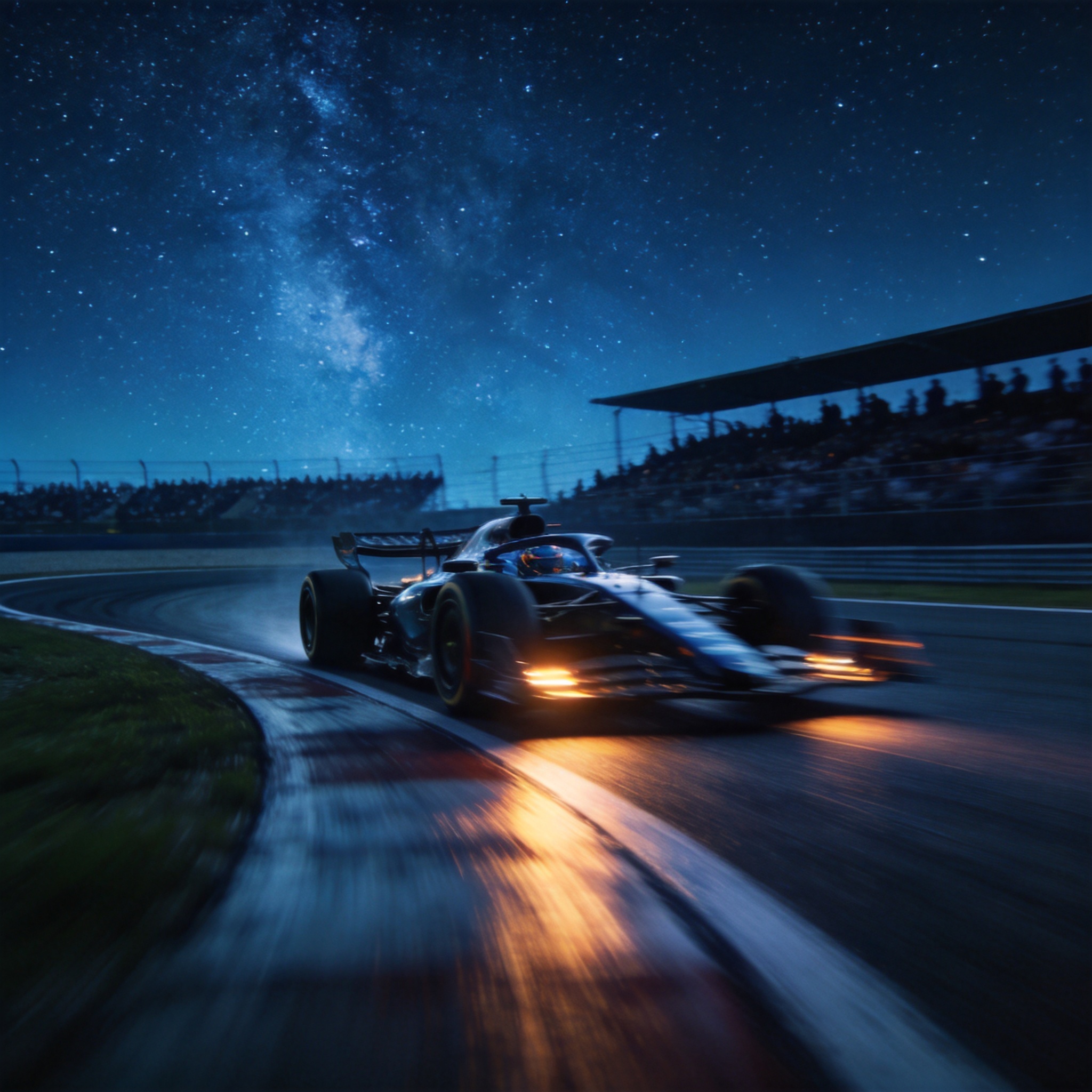 F1赛车高速过弯，星空体育赛车运动内容